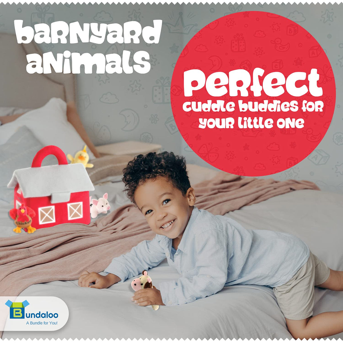 Bundaloo four-sound animals provide audible feedback when squeezed