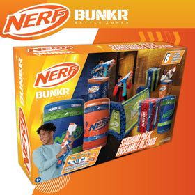 BUNKR Battle Zones crates provide cover for fast-paced Nerf battles.