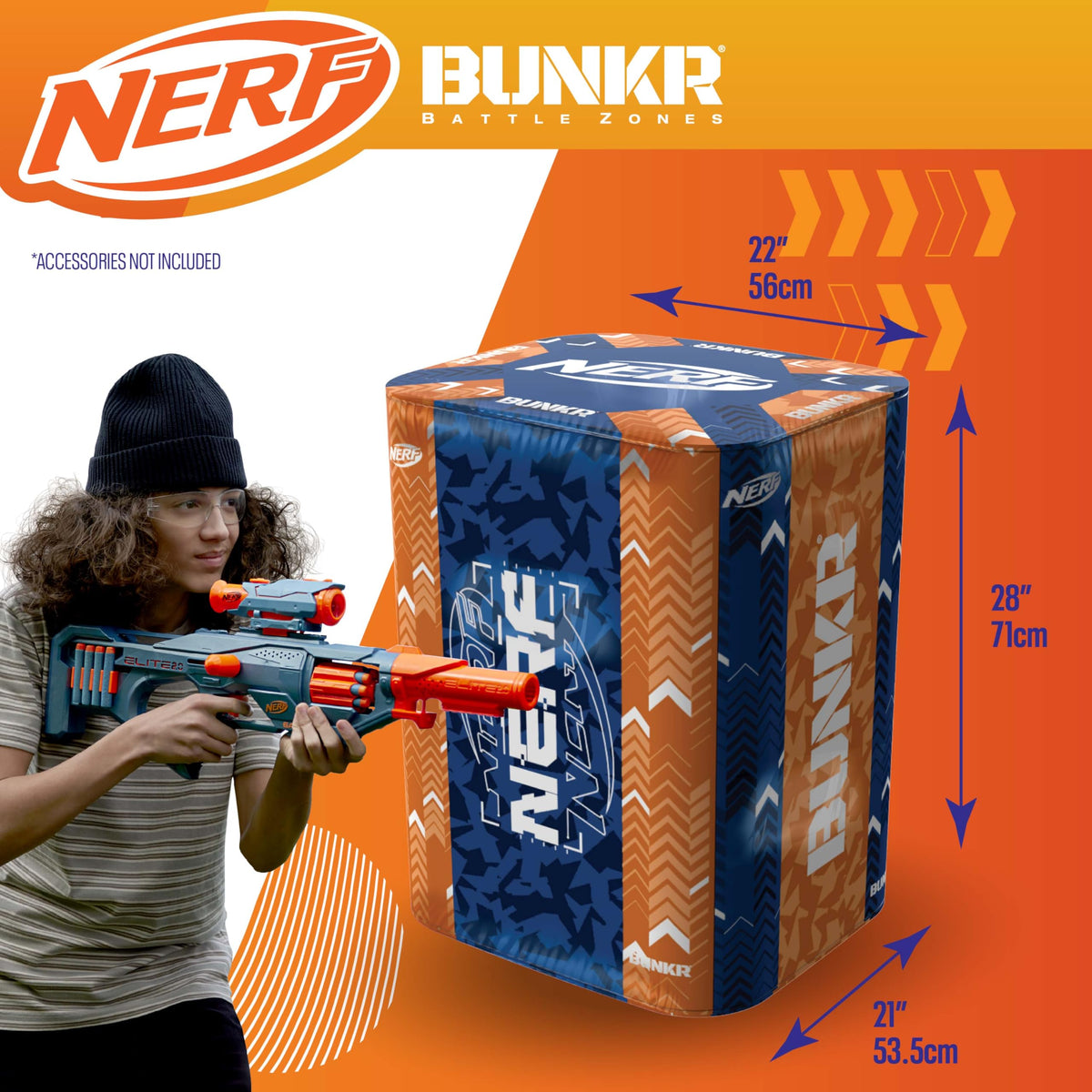 BUNKR Battle Zones compatible with Nerf, gel blasters, and more.