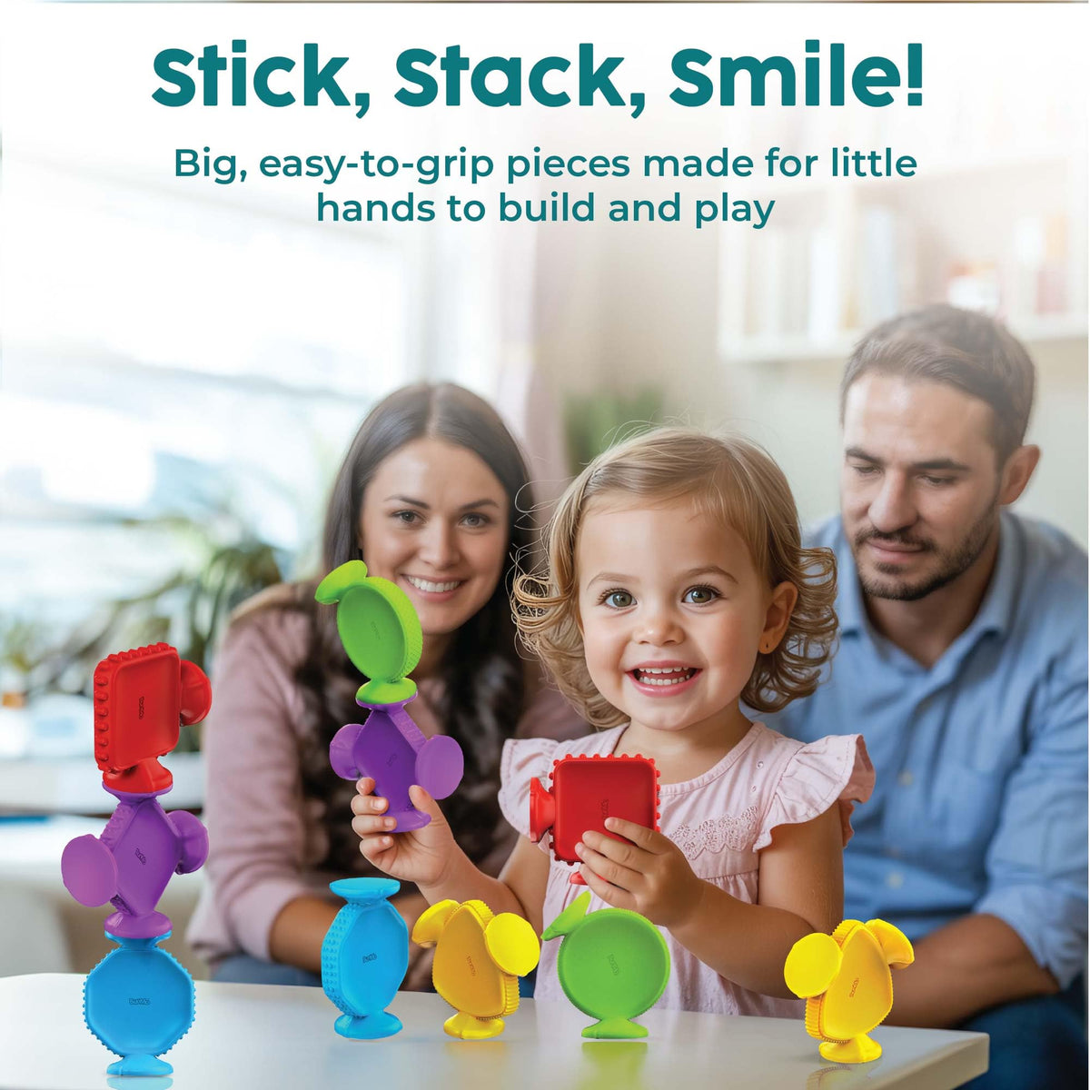 BUNMO 10-pack bath toy set offers extra-large shapes for bath time variety