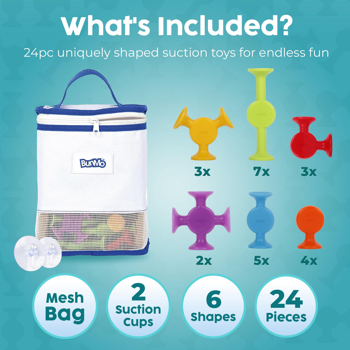 BUNMO floating bath toys cling to mirrors for versatile play
