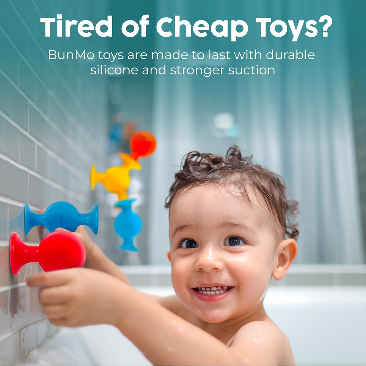 BUNMO educational bath toy promoting sensory play and color matching