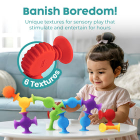 BUNMO bath toys suction on walls enable playful exploration beyond the tub.