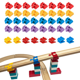 Bunu1492 wooden track connector 40pcs links tracks securely for expandable layouts.
