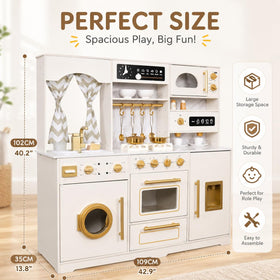 Buoyantkids wooden play kitchen sink with faucet for hands‑on play