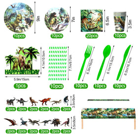 BUPASU large cake topper highlights the birthday cake with prehistoric charm
