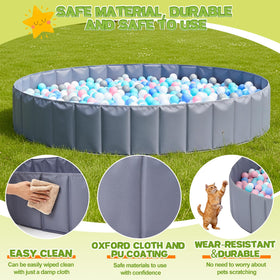 Burbell ball pit with soft, rounded edges for safe, gentle play