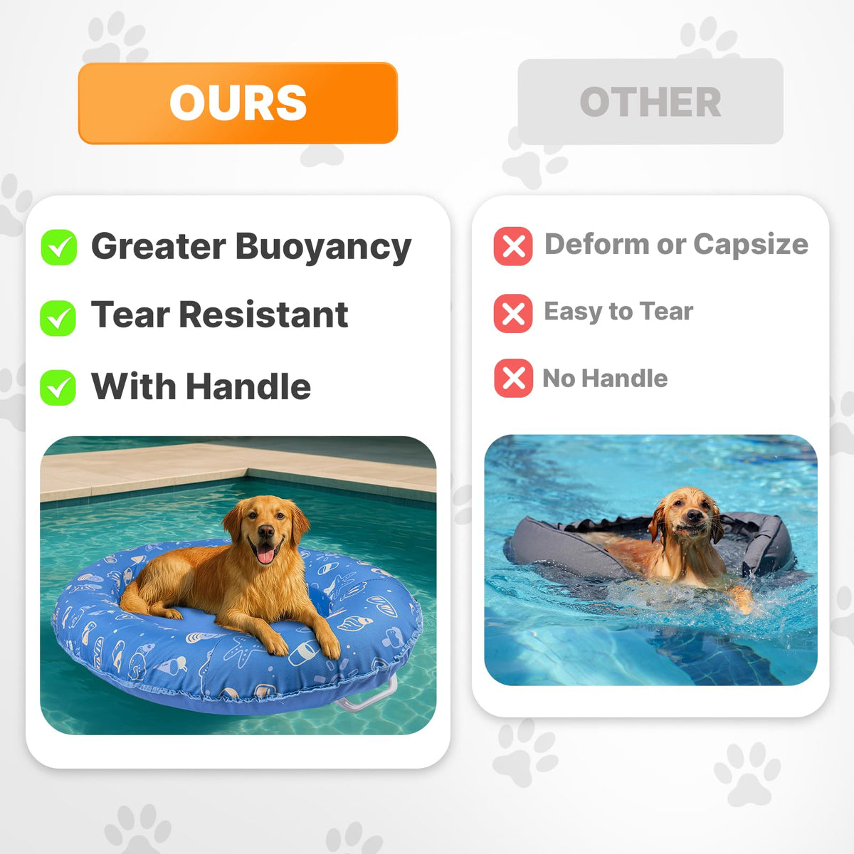 BurgeonNest dog pool float raft in dry mode for lounging on water.