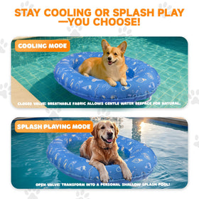 BurgeonNest dog pool float raft tear-resistant fabric ensures durability.