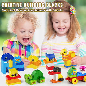 burgkidz 135-piece set supports building multiple animal figures for creative storytelling