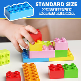 burgkidz baseplate lid converts storage into a 12x16 baseplate for expanded play.
