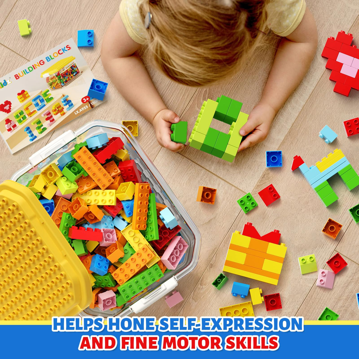 burgkidz blocks use standard 2x4 dimensions, compatible with major brands.