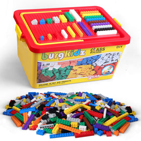 burgkidz Building Bricks 1068-piece set spread for imaginative construction sessions.