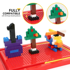 burgkidz Building Bricks carry handle enables easy transport for playtime.