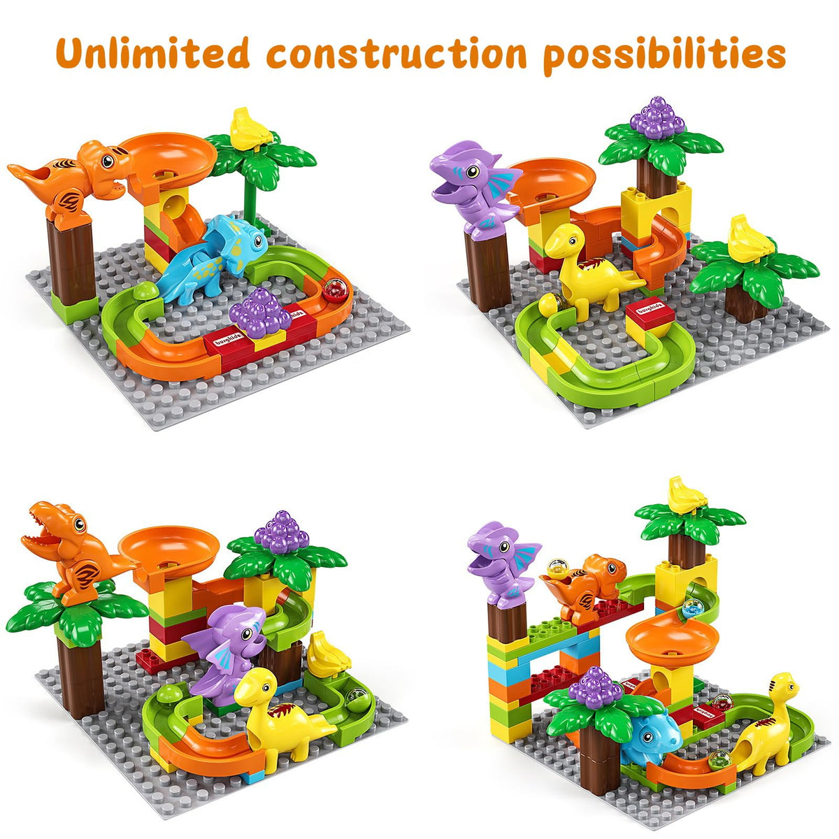 burgkidz colorful building bricks set promotes imaginative construction and collaboration.