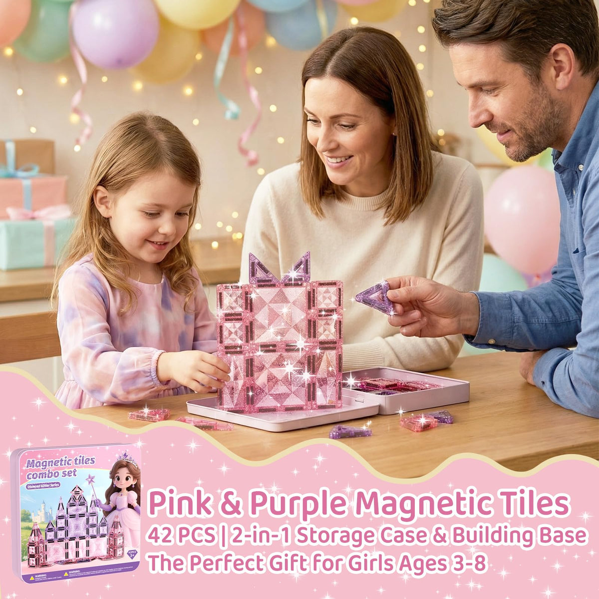 Burgkidz dual-size tiles set featuring large foundations and mini details