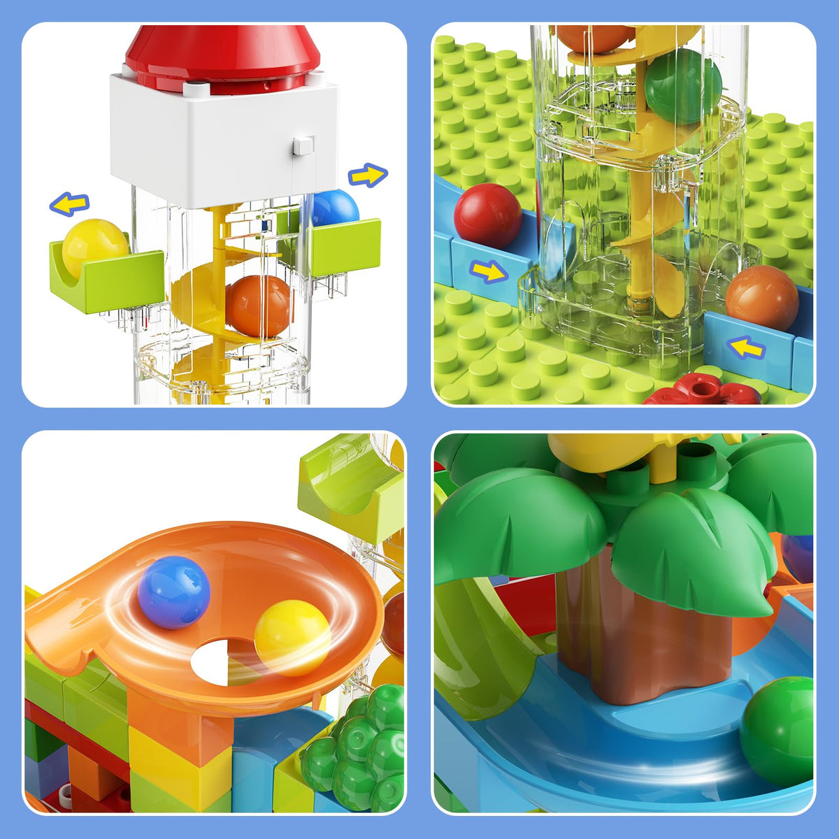 burgkidz elevator mechanism close-up demonstrates smooth operation and reliable marble resets