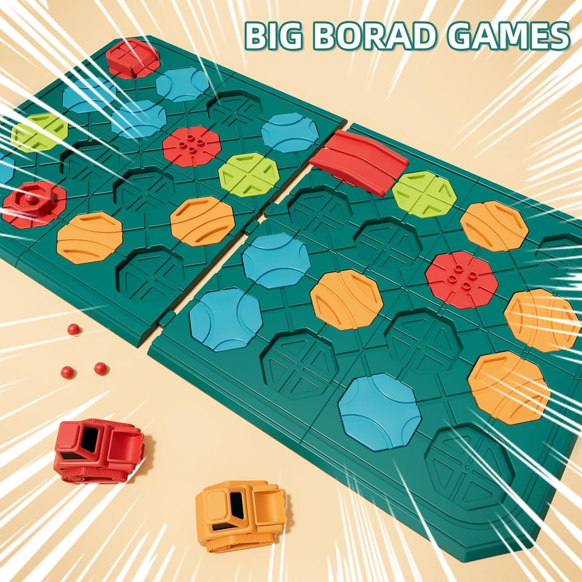 Burgkidz Large Brain Teasers Puzzle with bright pieces encourages critical thinking.