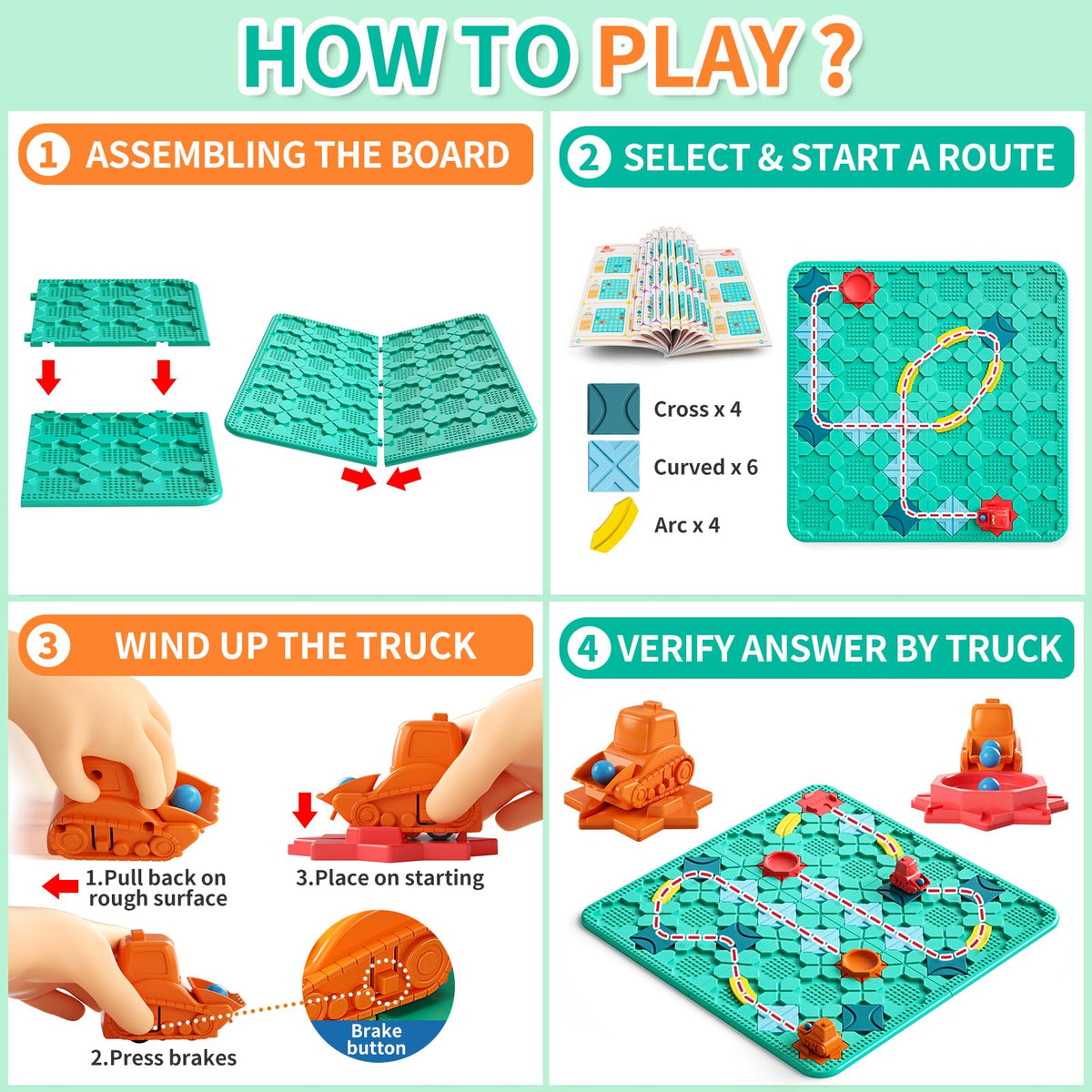burgkidz logical road builder pieces forming routes sparks planning and spatial skills