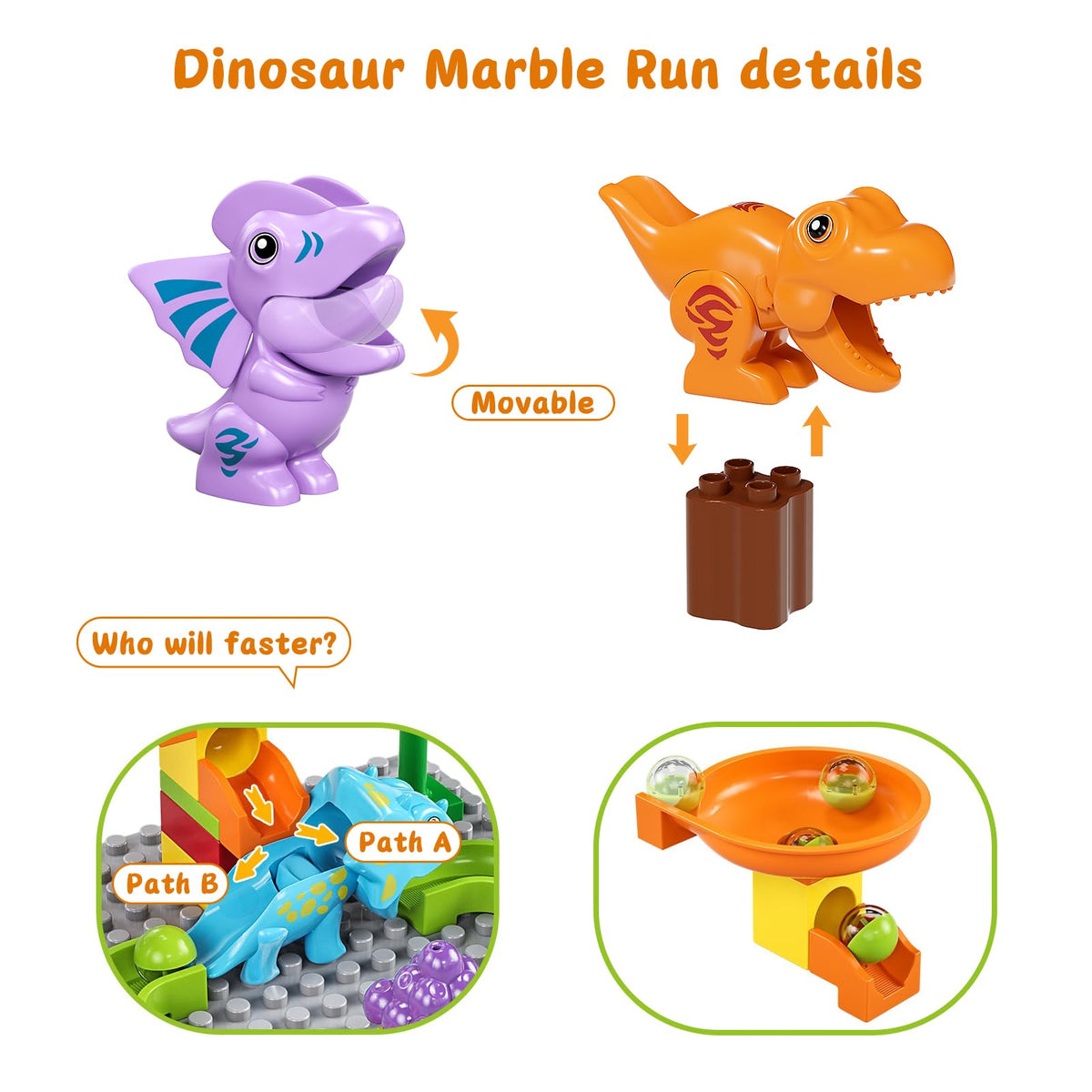 burgkidz montessori builders with dino toys support spatial thinking through building.