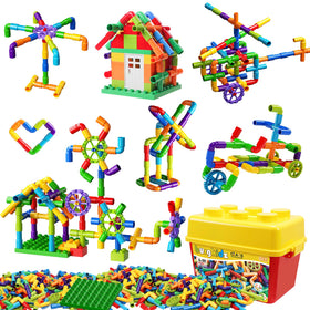 burgkidz pipe tube construction pieces for creative building and STEM play.
