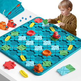 burgkidz road builder board – large overview for family play