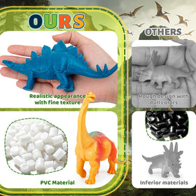 BURIESUR 4-inch medium dinos enhance fine motor skills.