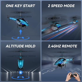 BUSSGO RC helicopter altitude hold helps steady indoor flights.