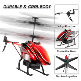 BUSSGO RC helicopter one-key takeoff and landing simplifies beginner use.