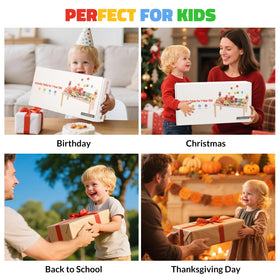 Busy edition block puzzle promotes sequencing and cognitive development.
