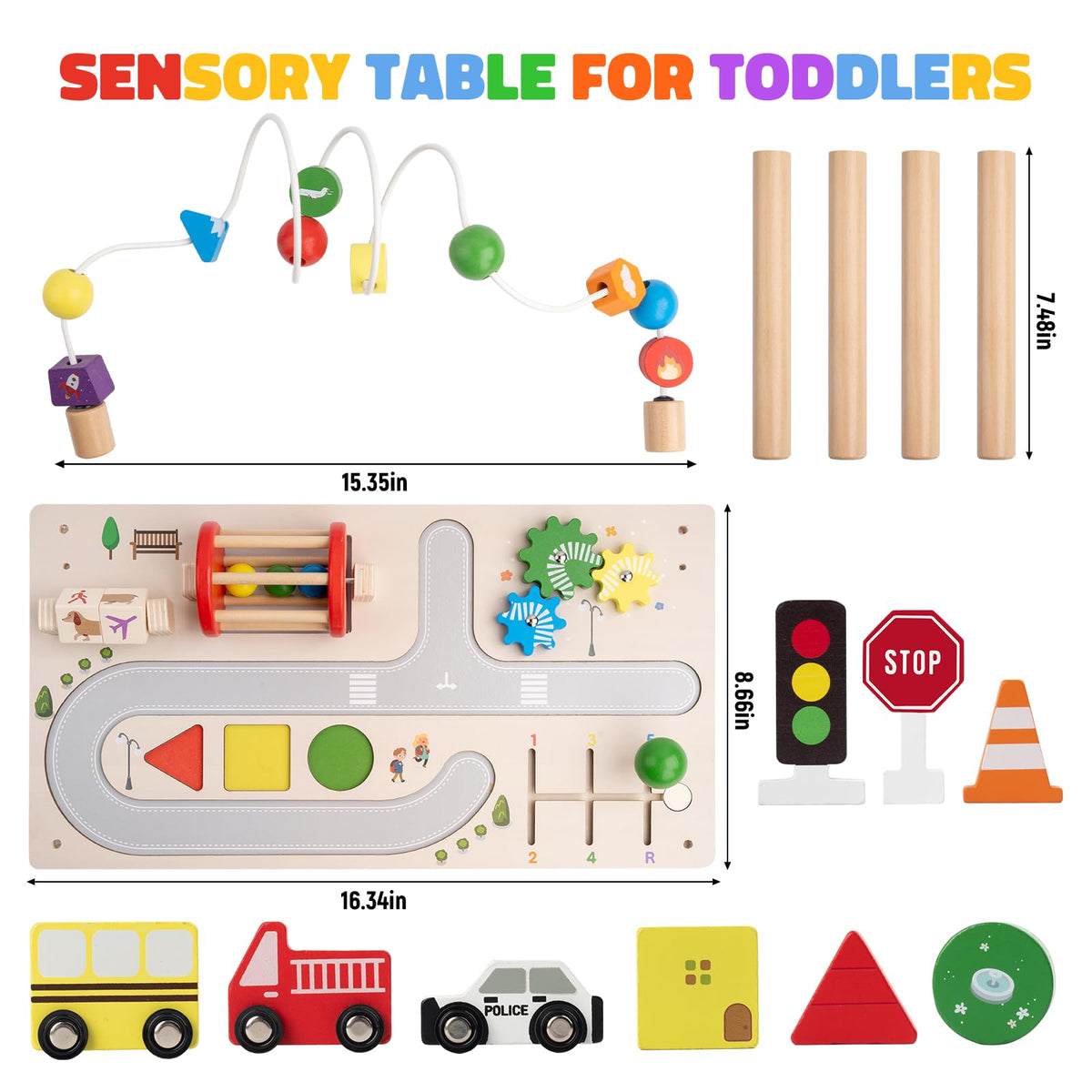 Busy edition shape sorter supports problem-solving and spatial awareness.
