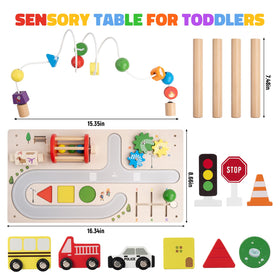 Busy edition shape sorter supports problem-solving and spatial awareness.
