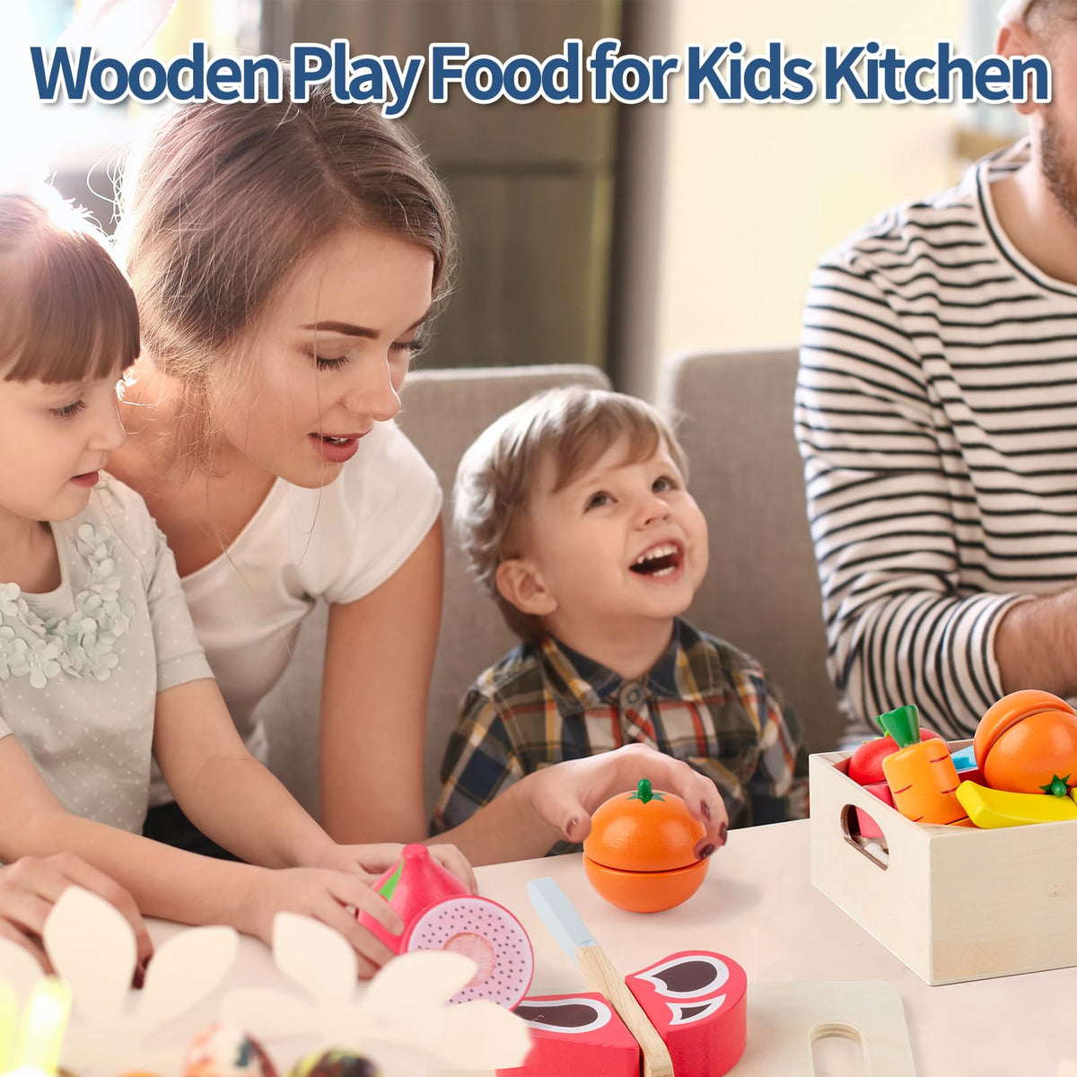 Busy edition vibrant wooden fruits and vegetables for small hands and pretend meals