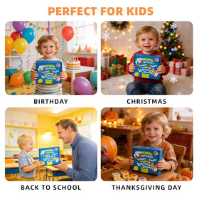 Busy Edition gift-ready educational toy supports learning at home or in class.