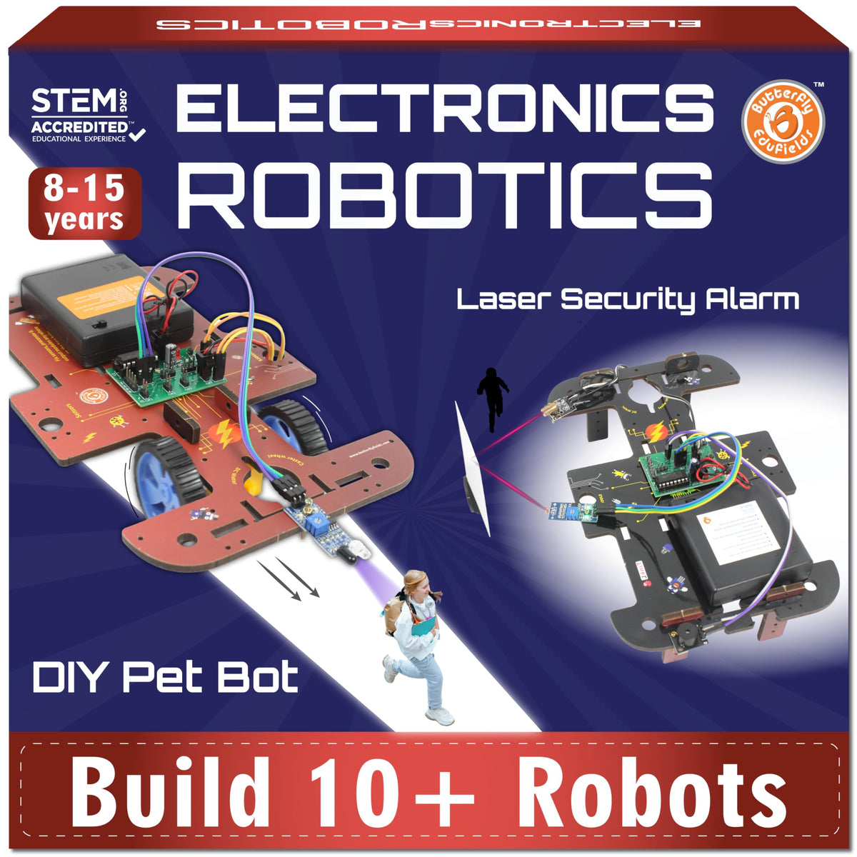 Butterfly EduFields 10-in-1 kit cover, inviting hands-on robotics learning.