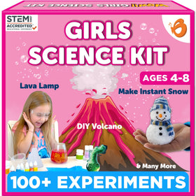 Butterfly EduFields Girls Science Kit front cover image highlighting age-appropriate STEM learning for 4-8