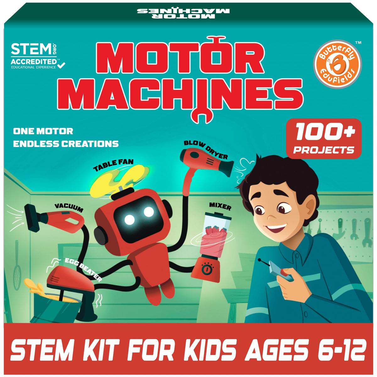 Butterfly EduFields robotics engineering kit enabling 100 projects for hands-on learning