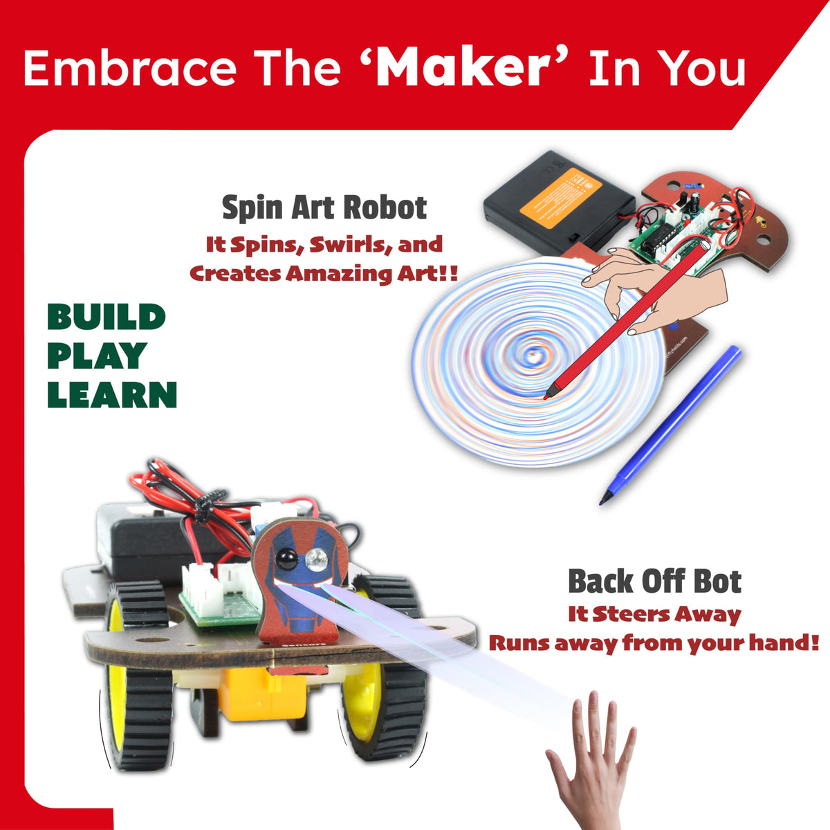 Butterfly EduFields robotics kit smooth edges ensure safe assembly