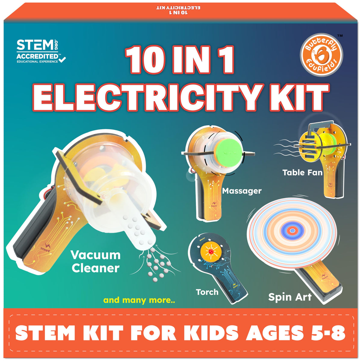 Butterfly EduFields STEM Kit 10-in-1 activities for hands-on learning.