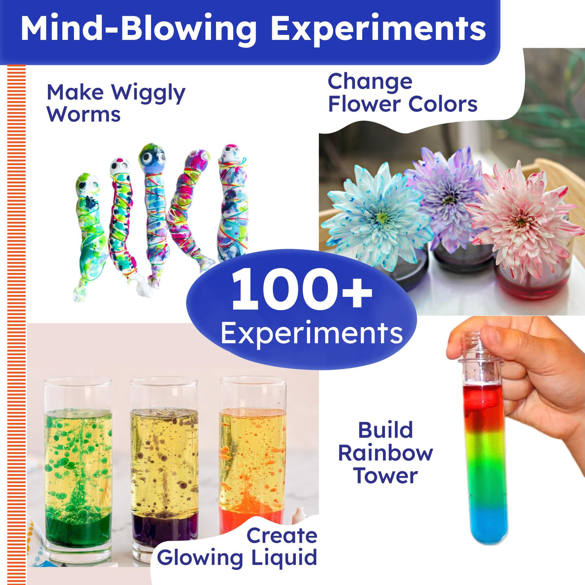 Butterfly EduFields Wow Science Kit test tubes and cups, safe, colorful setup for learning