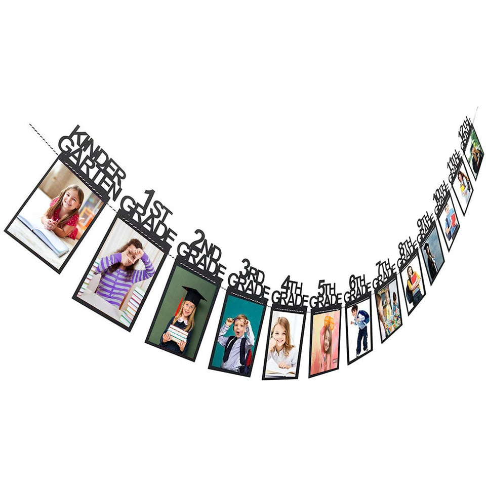 ButyHome graduation banner cards showcase kindergarten to 12th memories for a festive backdrop