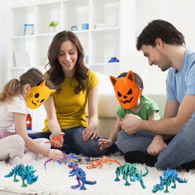 BUUFAN Triceratops figure brings a pop of color to display shelves and study spaces.