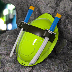 BUUFAN Turtle Shell Costume eye mask completes the fearless kid hero look.