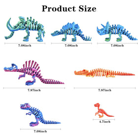 BUUFAN Velociraptor figure with bold hues, ideal for a playful office desk accent.