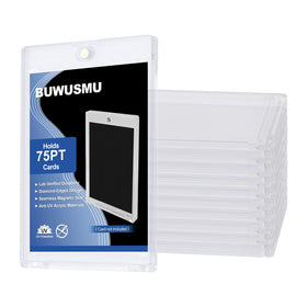 BUWUSMU 50pc acrylic magnetic card holders protecting and displaying sports cards