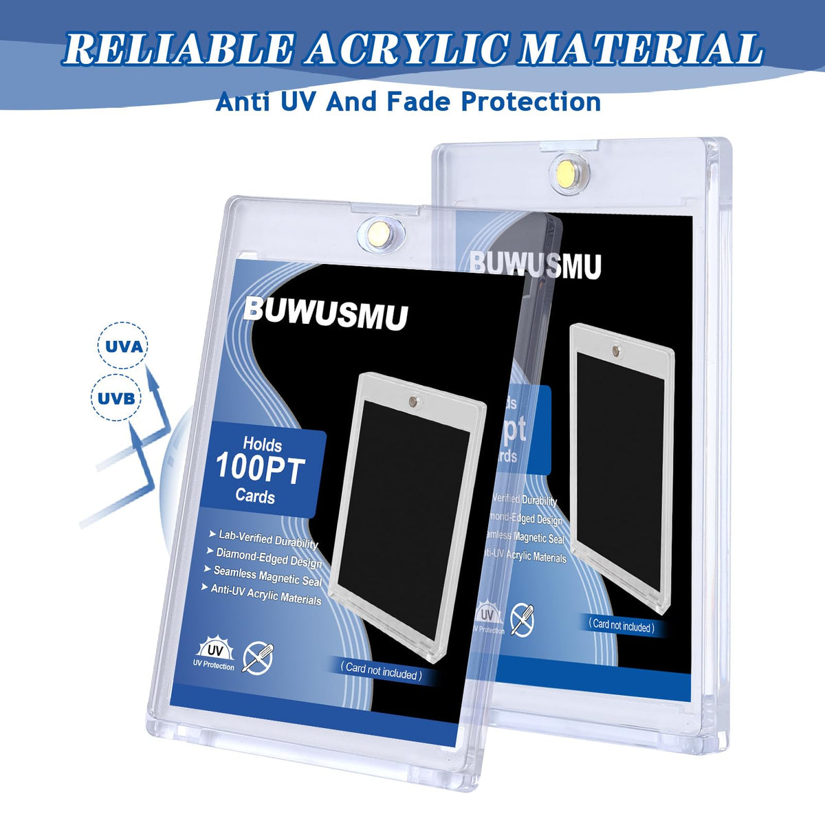 BUWUSMU clear sports card protectors for neat display and viewing