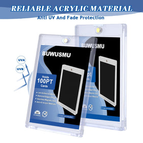 BUWUSMU clear sports card protectors for neat display and viewing