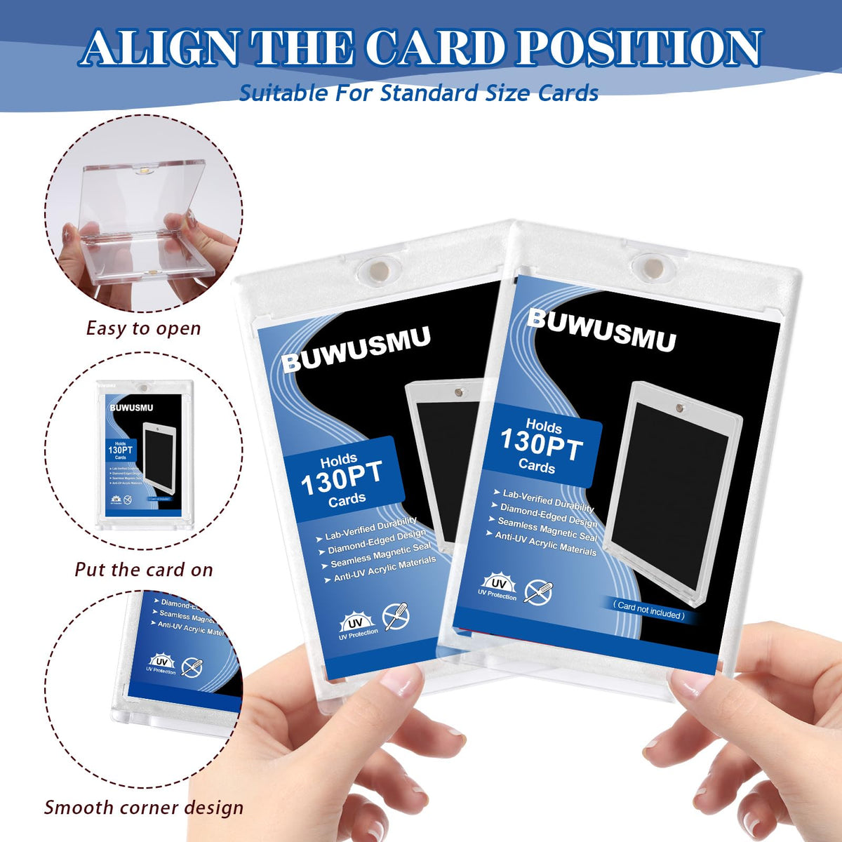 BUWUSMU magnetic closure design keeps cards securely in place.