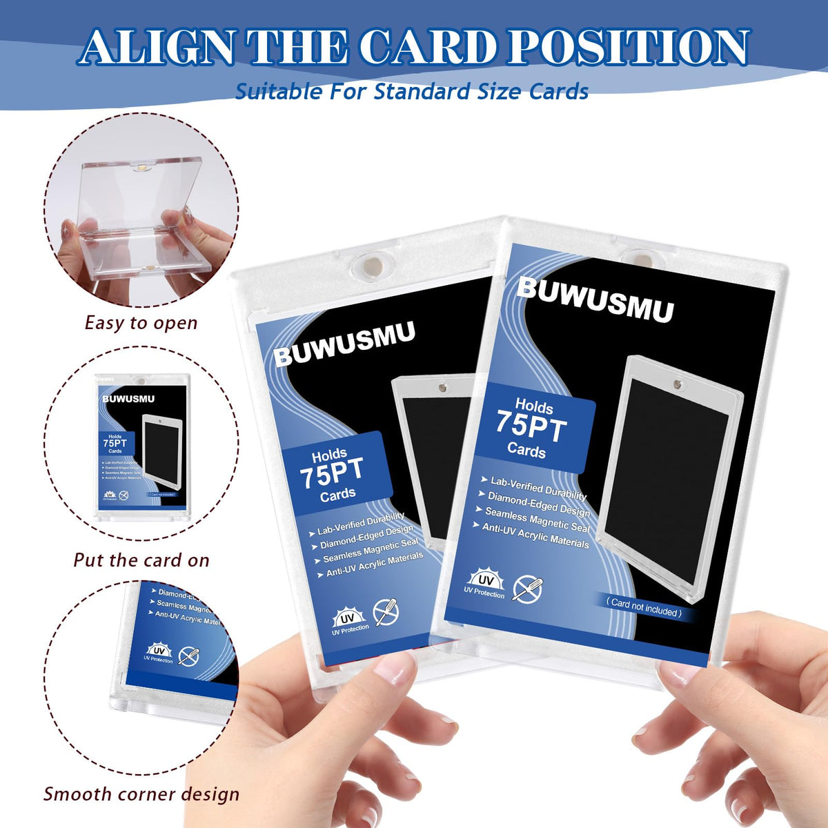 BUWUSMU UV-protected card cases prevent fading and yellowing