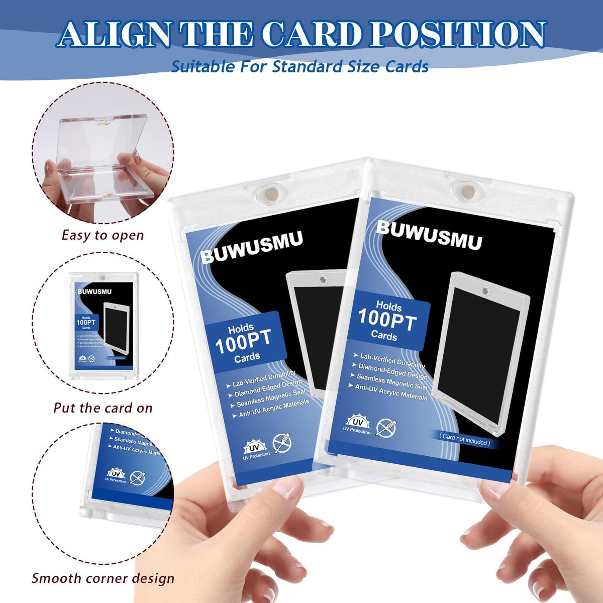 BUWUSMU UV-resistant baseball card cases prevent fading over time